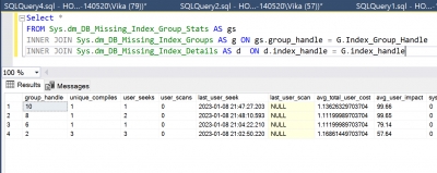 Определение недостающих индексов в SQL Server